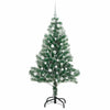 Kunstig Julesekk Snø Flocket med LED Lys Grønn og hvit 150 cm