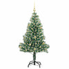 Kunstig Julesekk Snø Flocket med LED Lys Grønn og hvit 150 cm