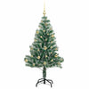 Kunstig Julesekk Snø Flocket med LED Lys Grønn og hvit 150 cm