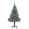 Kunstig Julesekk Snø Flocket med LED Lys Grønn og hvit 150 cm