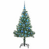 Kunstig Julesekk Snø Flocket med LED Lys Grønn og hvit 150 cm