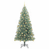 Kunstig Julesekk Snø Flocket med LED Lys Grønn og hvit 180 cm