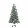 Kunstig Julesekk Snø Flocket med LED Lys Grønn og hvit 180 cm