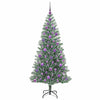 Kunstig Julesekk Snø Flocket med LED Lys Grønn og hvit 180 cm
