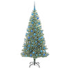 Kunstig Julesekk Snø Flocket med LED Lys Grønn og hvit 180 cm
