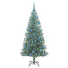 Kunstig Julesekk Snø Flocket med LED Lys Grønn og hvit 180 cm