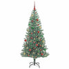 Kunstig Julesekk Snø Flocket med LED Lys Grønn og hvit 180 cm