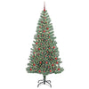 Kunstig Julesekk Snø Flocket med LED Lys Grønn og hvit 210 cm