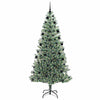 Kunstig Julesekk Snø Flocket med LED Lys Grønn og hvit 210 cm