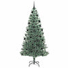 Kunstig Julesekk Snø Flocket med LED Lys Grønn og hvit 210 cm