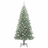 Kunstig Julesekk Snø Flocket med LED Lys Grønn og hvit 210 cm