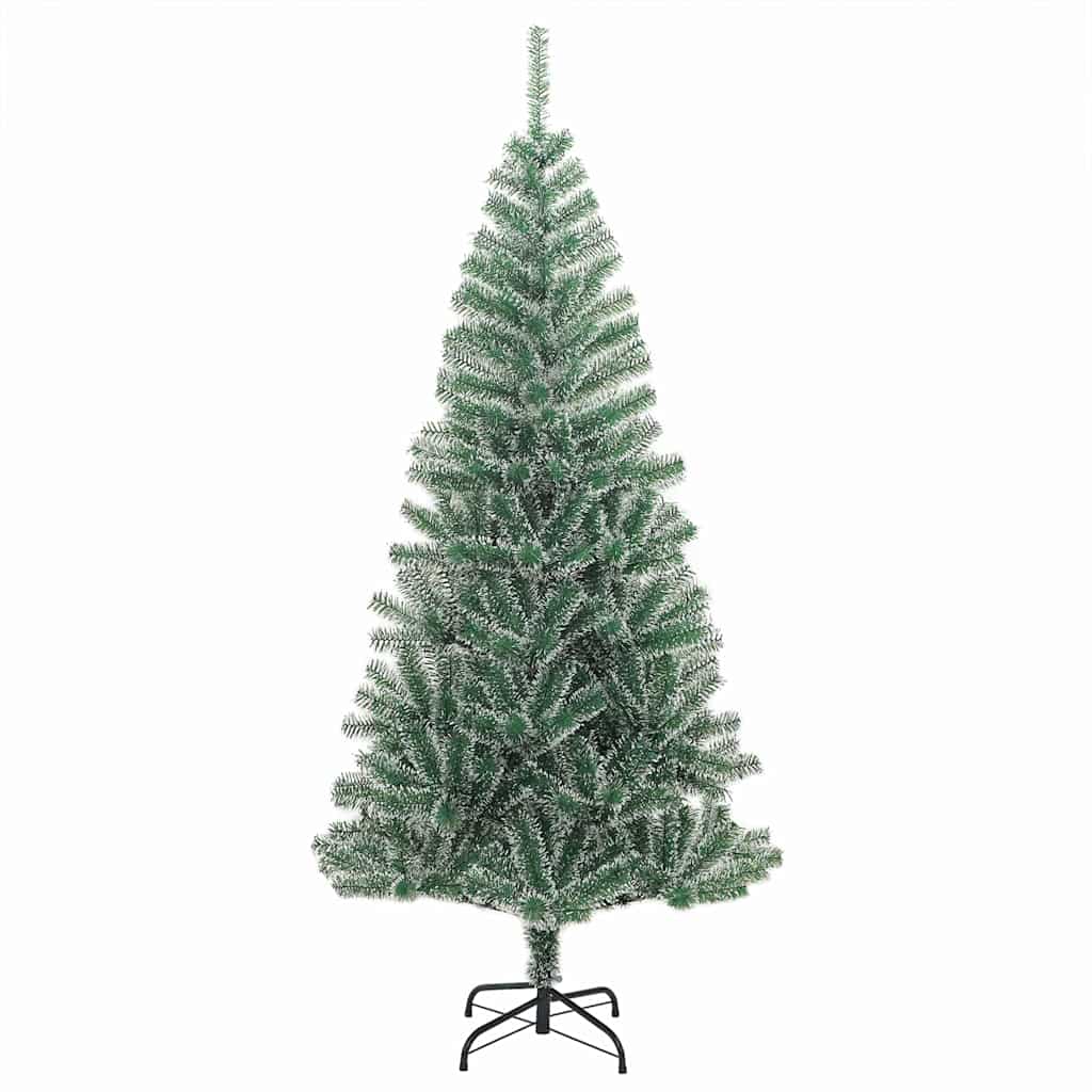 Kunstig Julesekk Snø Flocket med LED Lys Grønn og hvit 210 cm