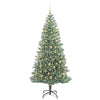 Kunstig Julesekk Snø Flocket med LED Lys Grønn og hvit 210 cm
