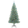 Kunstig Julesekk Snø Flocket med LED Lys Grønn og hvit 210 cm
