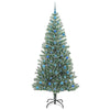 Kunstig Julesekk Snø Flocket med LED Lys Grønn og hvit 210 cm