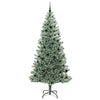 Kunstig Julesekk Snø Flocket med LED Lys Grønn og hvit 240 cm