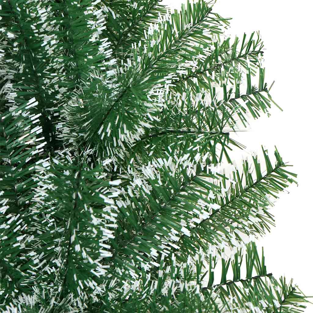 Kunstig Julesekk Snø Flocket med LED Lys Grønn og hvit 240 cm