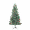 Kunstig Julesekk Snø Flocket med LED Lys Grønn og hvit 240 cm