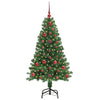 Kunstig juletre med 150 LED grønn 120 cm PVC og Stål og Plast