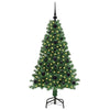 Kunstig juletre med 150 LED grønn 120 cm PVC og Stål og Plast