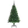 Kunstig juletre med 150 LED grønn 120 cm PVC og Stål og Plast