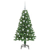 Kunstig juletre med 150 LED grønn 120 cm PVC og Stål og Plast