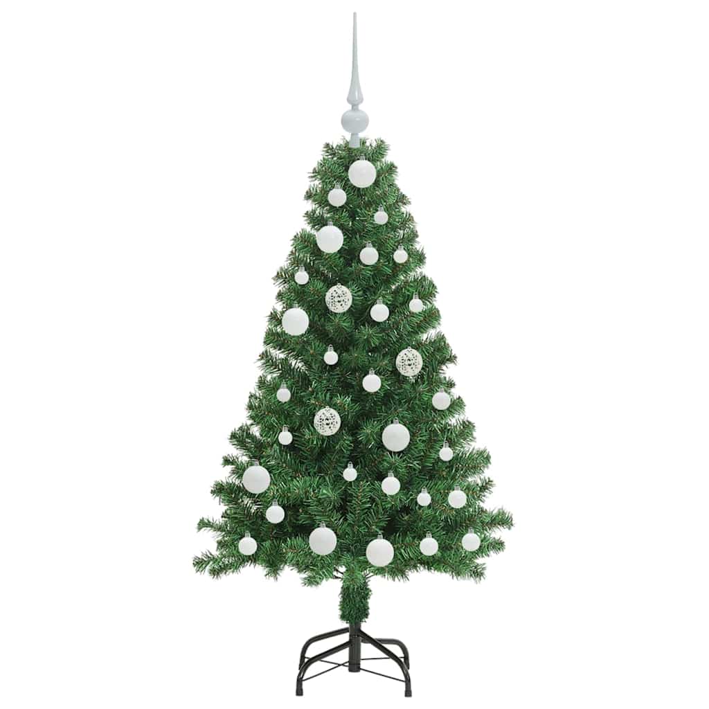 Kunstig juletre med 150 LED grønn 120 cm PVC og Stål og Plast