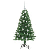Kunstig juletre med 150 LED grønn 120 cm PVC og Stål og Plast