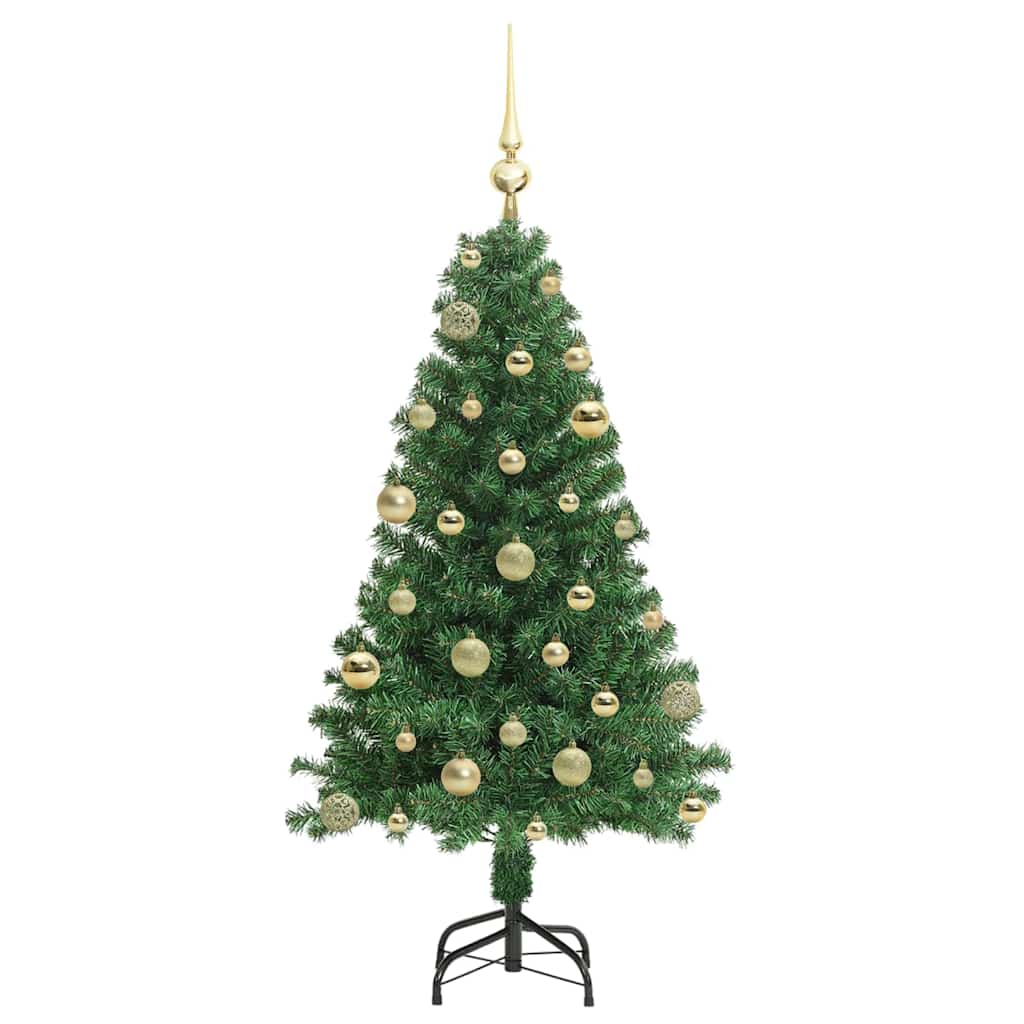 Kunstig juletre med 150 LED grønn 120 cm PVC og Stål og Plast