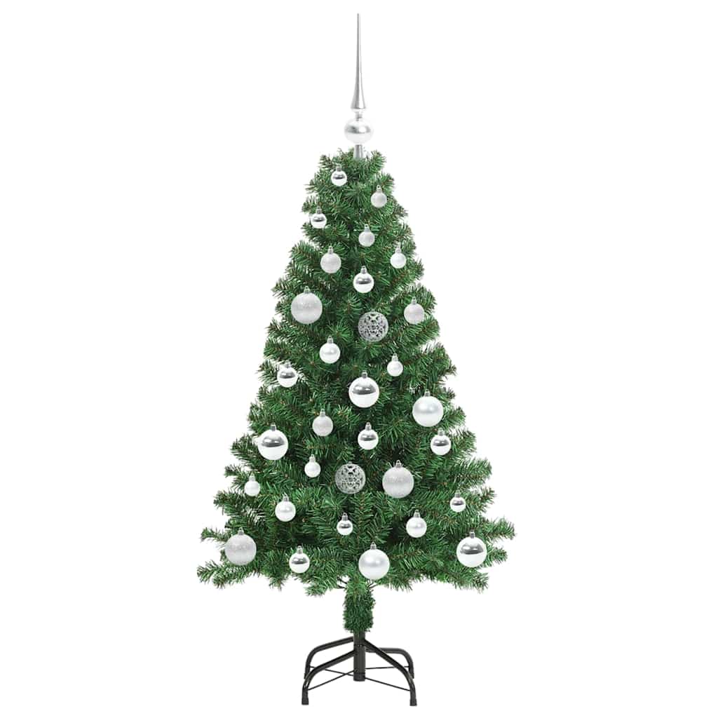 Kunstig juletre med 150 LED grønn 120 cm PVC og Stål og Plast
