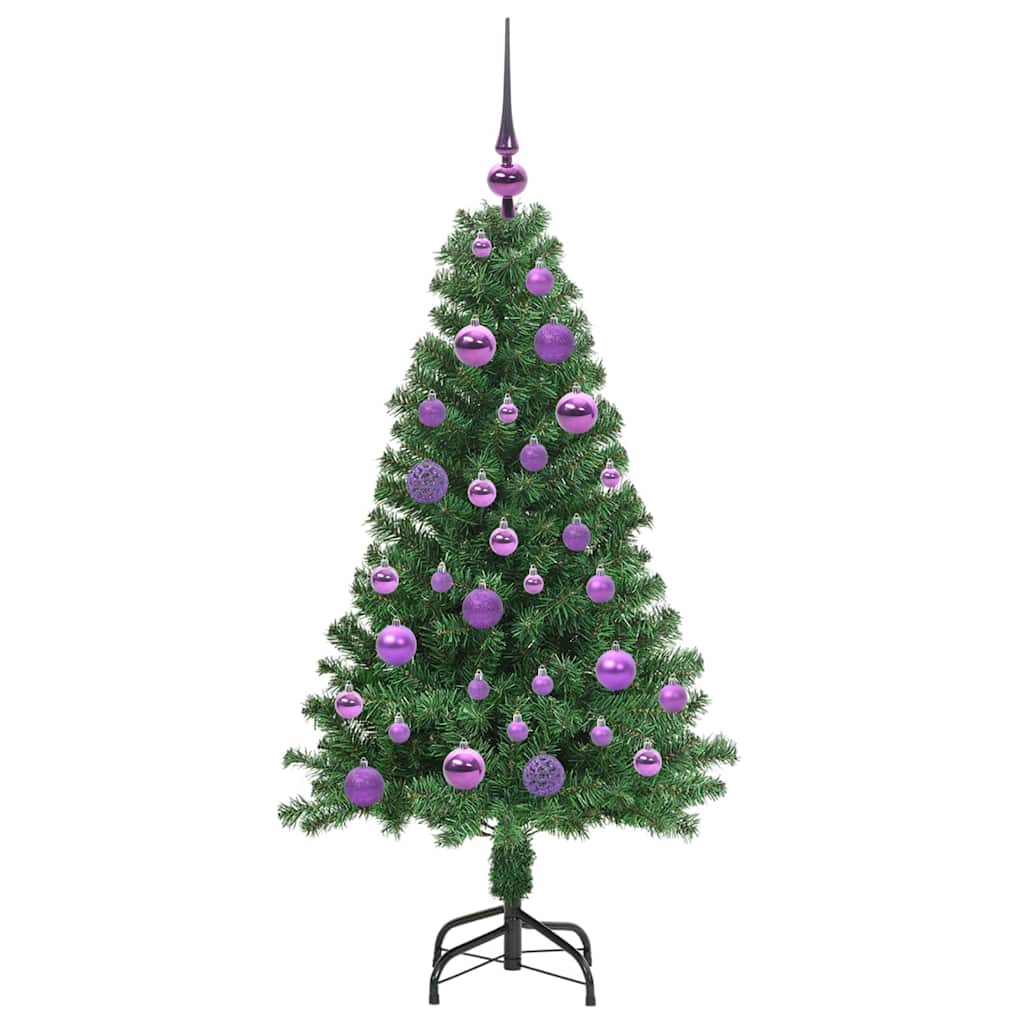 Kunstig juletre med 150 LED grønn 120 cm PVC og Stål og Plast