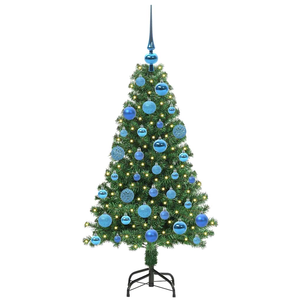 Kunstig juletre med 150 LED grønn 120 cm PVC og Stål og Plast