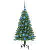Kunstig juletre med 150 LED grønn 120 cm PVC og Stål og Plast