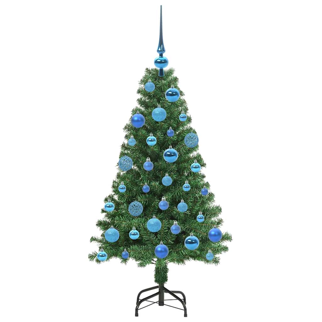 Kunstig juletre med 150 LED grønn 120 cm PVC og Stål og Plast