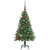Kunstig juletre med 150 LED grønn 120 cm PVC og Stål og Plast