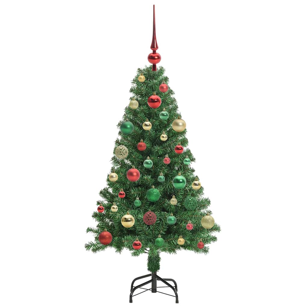 Kunstig juletre med 150 LED grønn 120 cm PVC og Stål og Plast