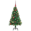 Kunstig juletre med 150 LED grønn 120 cm PVC og Stål og Plast