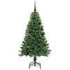Kunstig juletre med 150 LED grønn 150 cm PVC og Stål og Plast