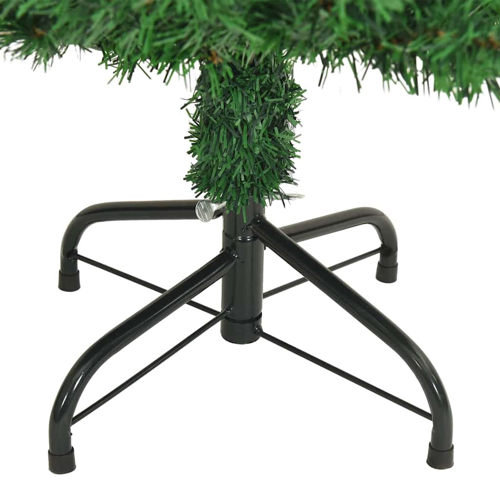 Kunstig juletre med 150 LED grønn 150 cm PVC og Stål og Plast