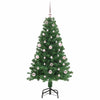 Kunstig juletre med 150 LED grønn 150 cm PVC og Stål og Plast