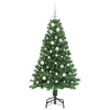 Kunstig juletre med 150 LED grønn 150 cm PVC og Stål og Plast