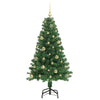 Kunstig juletre med 150 LED grønn 150 cm PVC og Stål og Plast