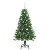 Kunstig juletre med 150 LED grønn 150 cm PVC og Stål og Plast