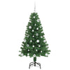 Kunstig juletre med 150 LED grønn 150 cm PVC og Stål og Plast