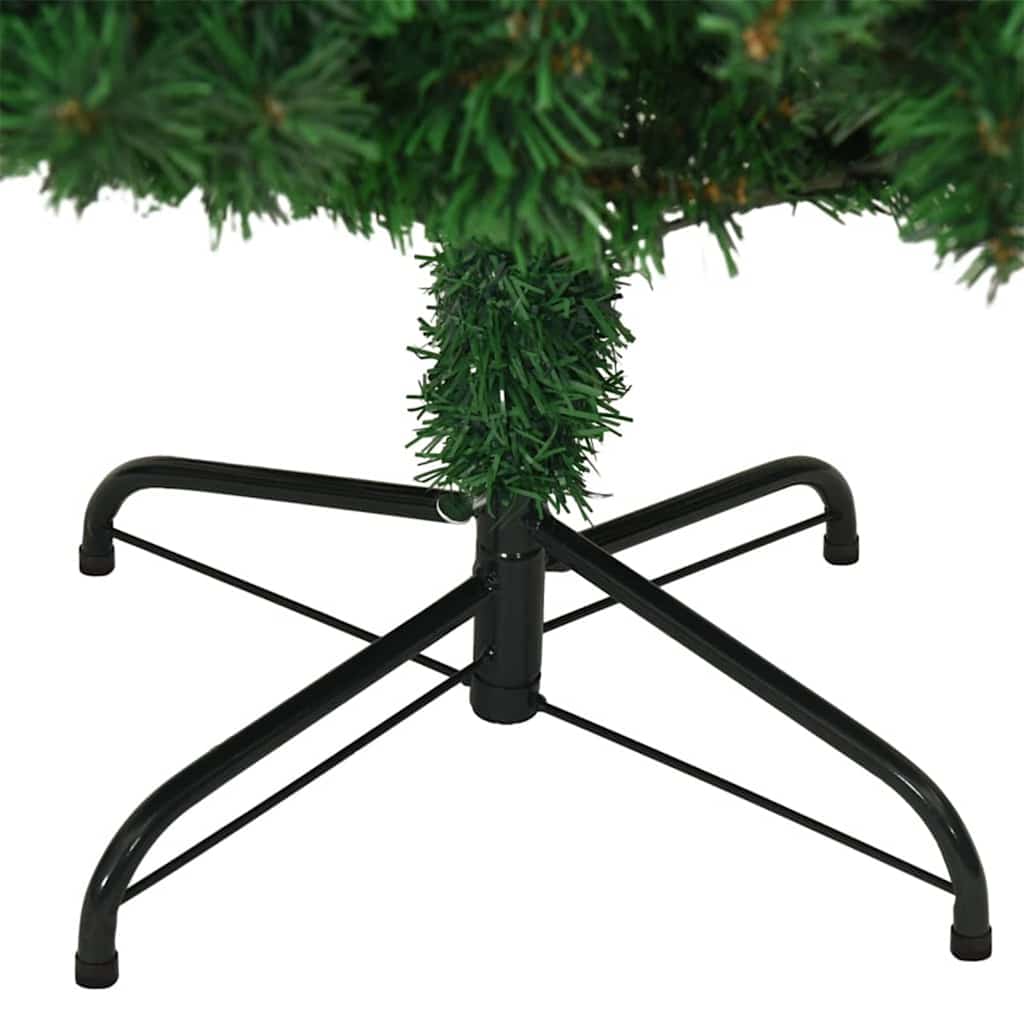 Kunstig juletre med 300 LED grønn 180 cm PVC og Stål og Plast