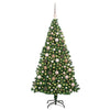 Kunstig juletre med 300 LED grønn 180 cm PVC og Stål og Plast