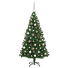 Kunstig juletre med 300 LED grønn 180 cm PVC og Stål og Plast