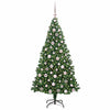Kunstig juletre med 300 LED grønn 180 cm PVC og Stål og Plast