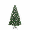 Kunstig juletre med 300 LED grønn 180 cm PVC og Stål og Plast