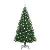 Kunstig juletre med 300 LED grønn 180 cm PVC og Stål og Plast